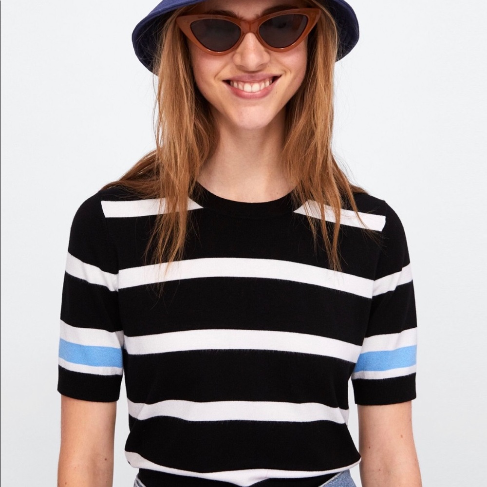 Zara striped top size large